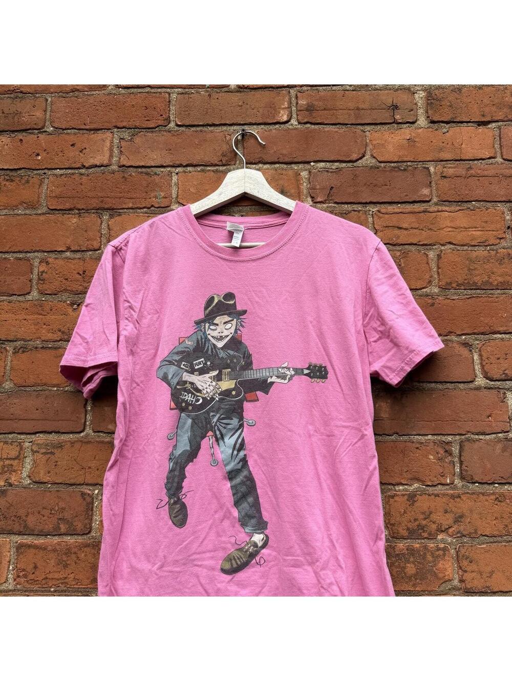 gorillaz 2-D Stuart Pot t shirt pink M/L